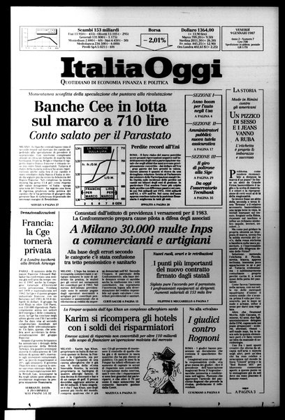 Italia oggi : quotidiano di economia finanza e politica